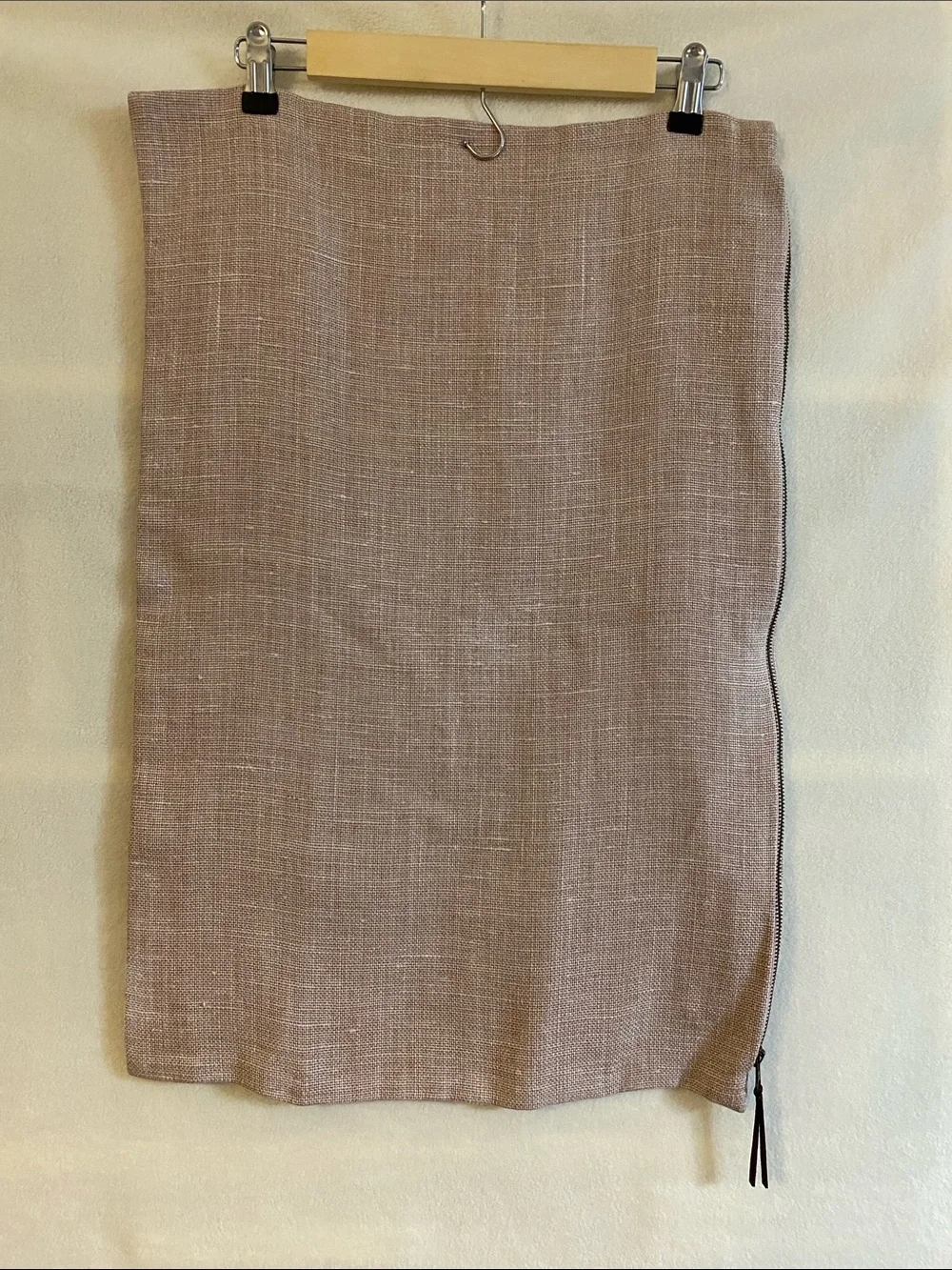 Pottery Barn Masters of Linen tan pink Belgian linen lumbar pillow cover
